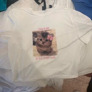Coquette cat crop top for sale !